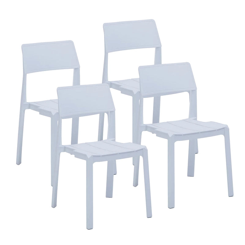 Porthos Home Brock Stackable Dining Chairs Set of 4, Overall Plastic