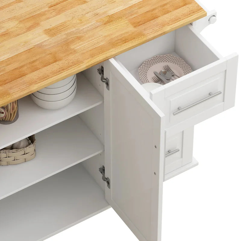 Kitchen Island Cart with 2 Door
