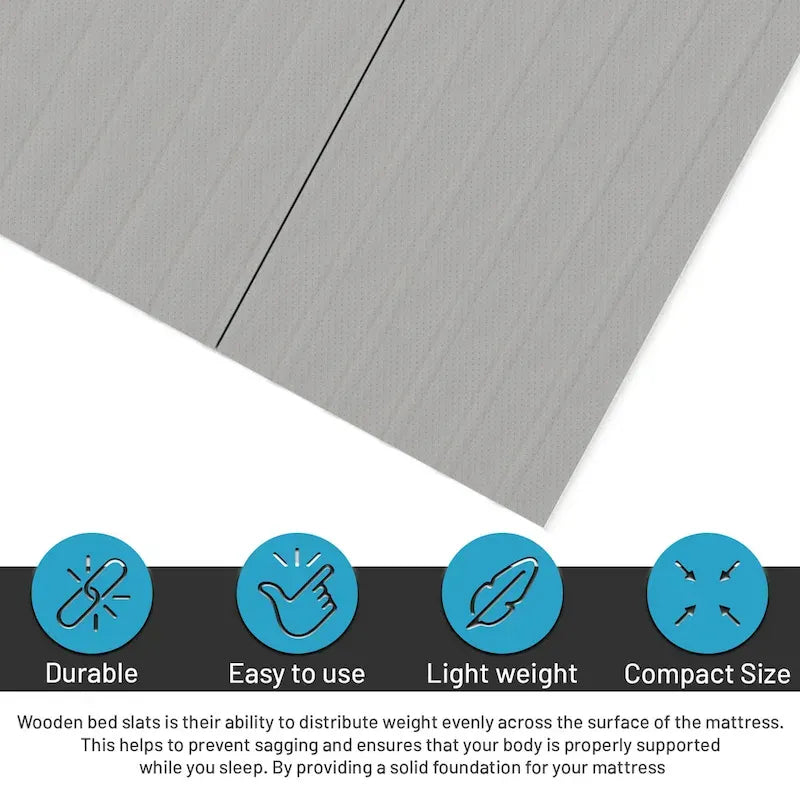 0.75 Vertical Heavy Duty Mattress Support Wooden Slats with Cover.