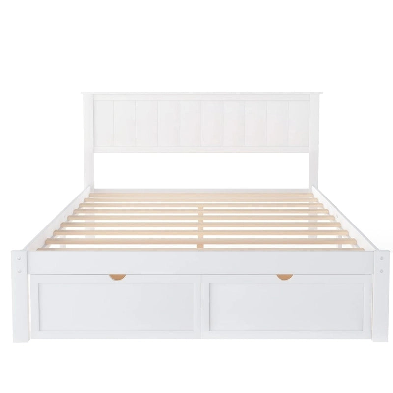 Modern Platform Bed with Under-bed Drawer