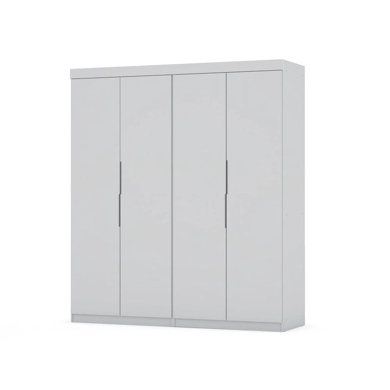 Mulberry 2 Sectional Modern Wardrobe Closet with 4 Drawers