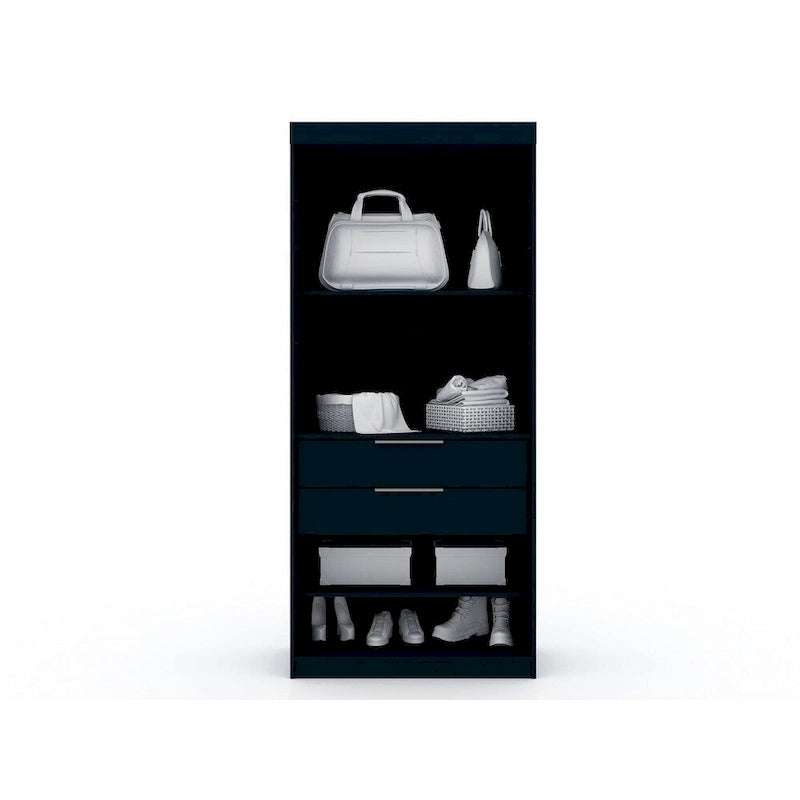 Mulberry 2 Sectional Modern Wardrobe Closet with 4 Drawers