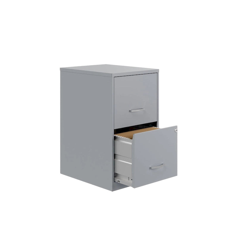 Space Solutions 18in. 2 Drawer Metal File Cabinet, Teal