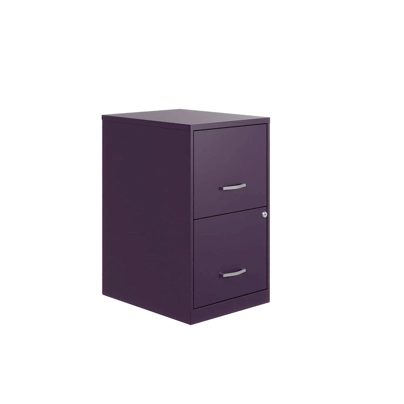 Space Solutions 18in. 2 Drawer Metal File Cabinet, Teal