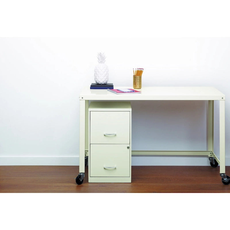 Space Solutions 18in. 2 Drawer Metal File Cabinet, Teal