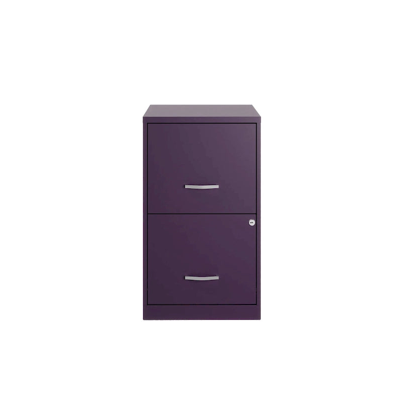 Space Solutions 18in. 2 Drawer Metal File Cabinet, Teal