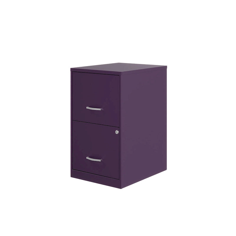 Space Solutions 18in. 2 Drawer Metal File Cabinet, Teal