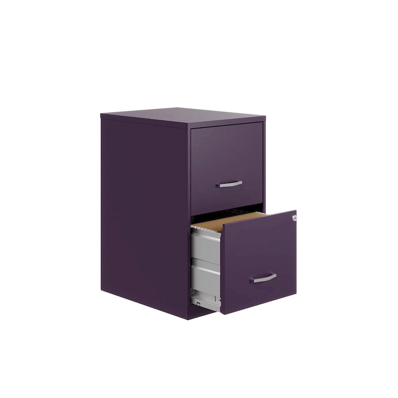 Space Solutions 18in. 2 Drawer Metal File Cabinet, Teal