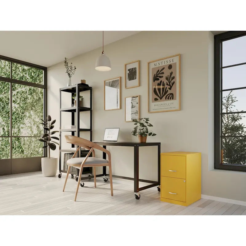 Space Solutions 18in. 2 Drawer Metal File Cabinet, Teal