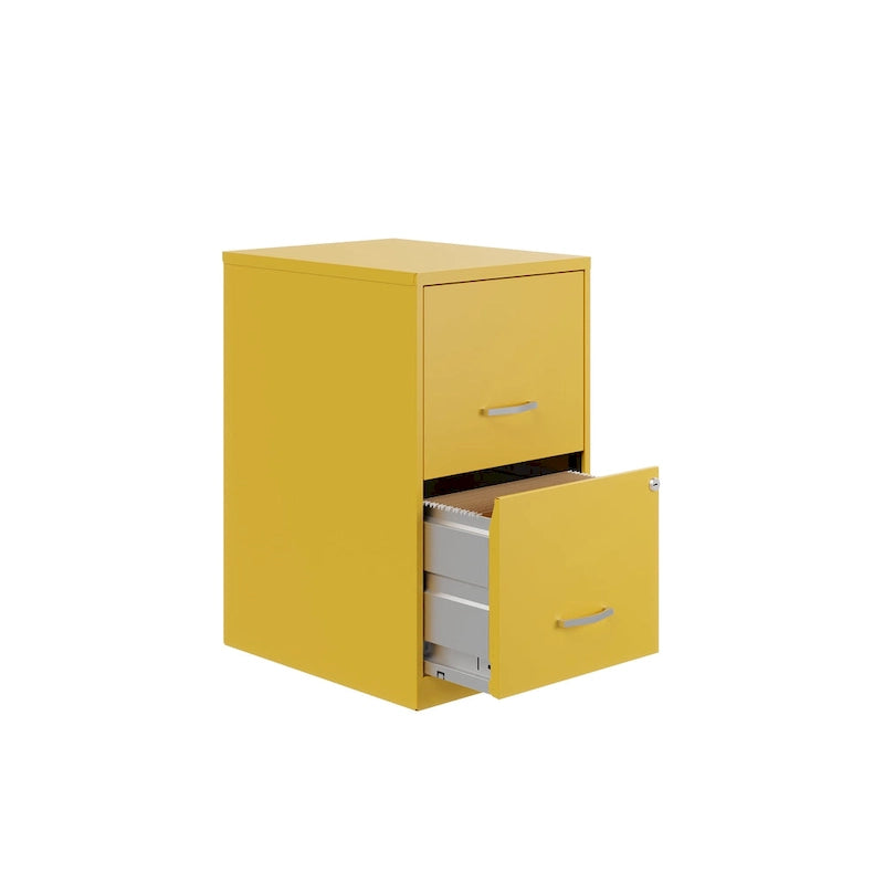 Space Solutions 18in. 2 Drawer Metal File Cabinet, Teal