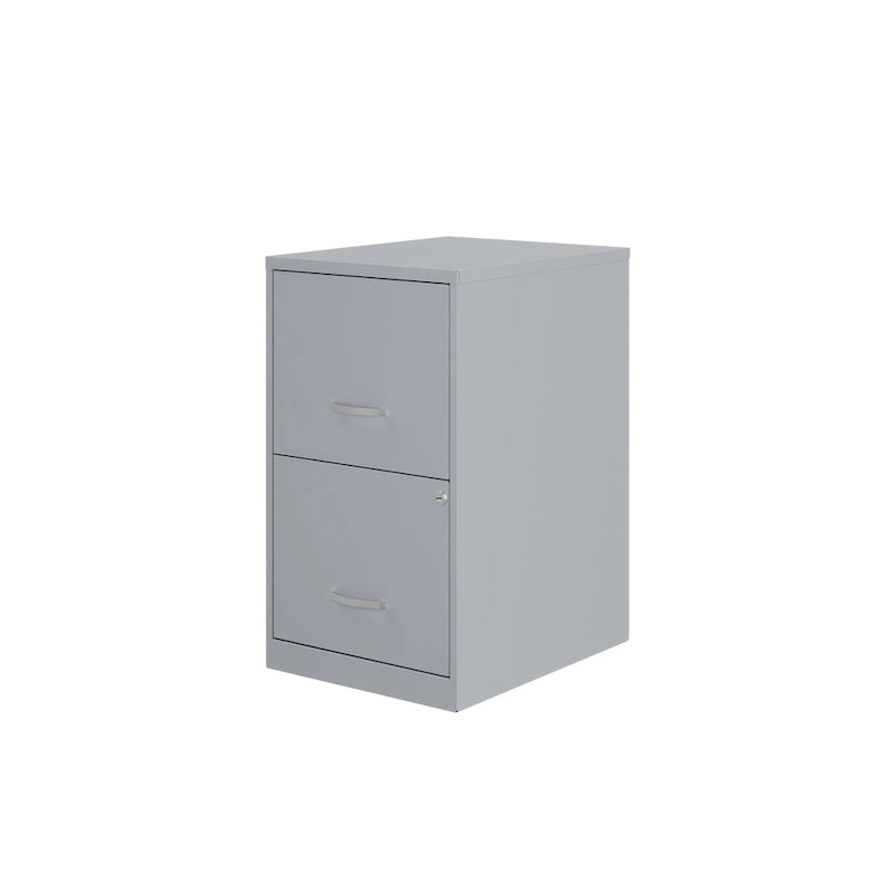 Space Solutions 18in. 2 Drawer Metal File Cabinet, Teal
