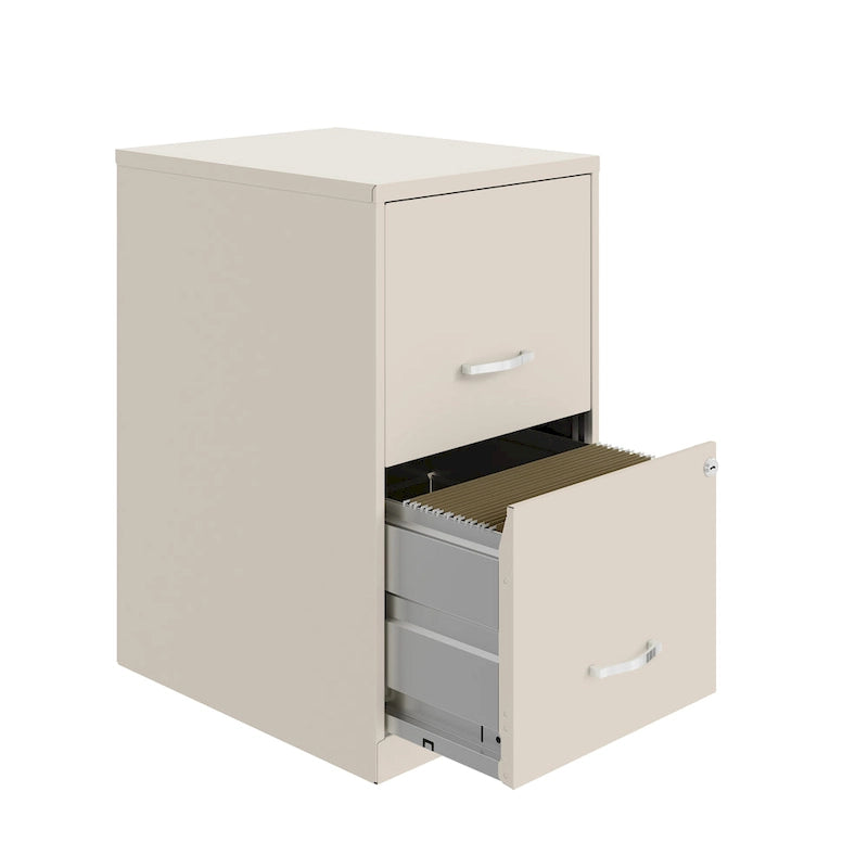 Space Solutions 18in. 2 Drawer Metal File Cabinet, Teal