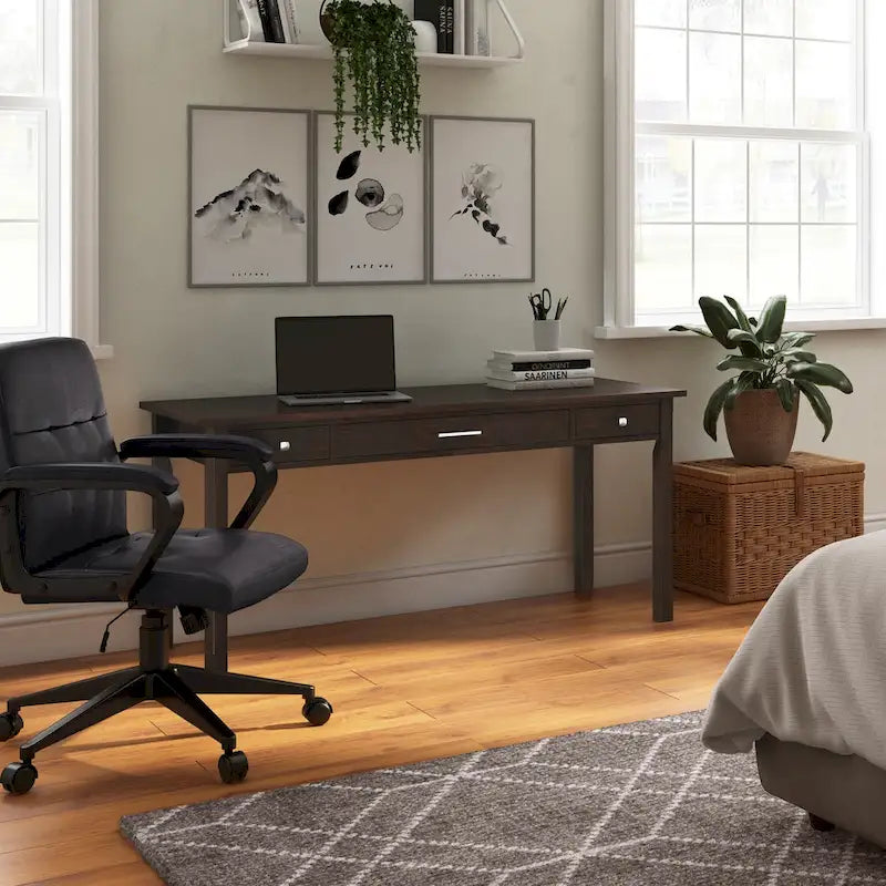 WYNDENHALL Franklin SOLID WOOD Contemporary Writing Office Desk