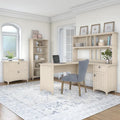Bush Furniture Salinas 60W L Shaped Desk Office Suite in Antique White