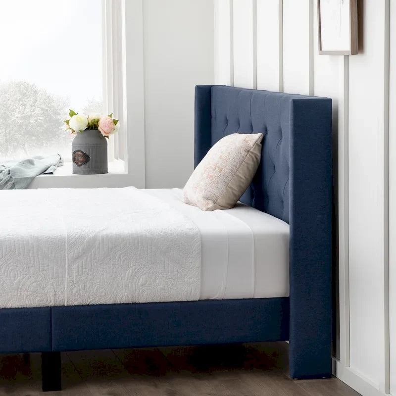 Brookside Isabelle Button Tufted Wingback Upholstered Bed