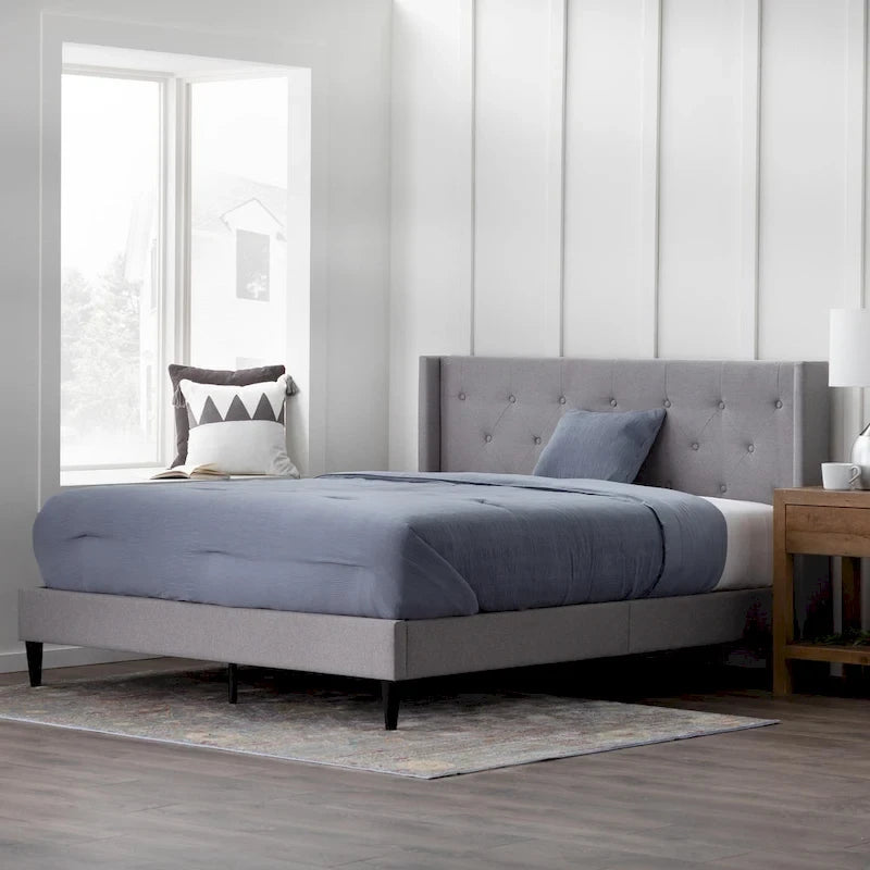 Brookside Isabelle Button Tufted Wingback Upholstered Bed
