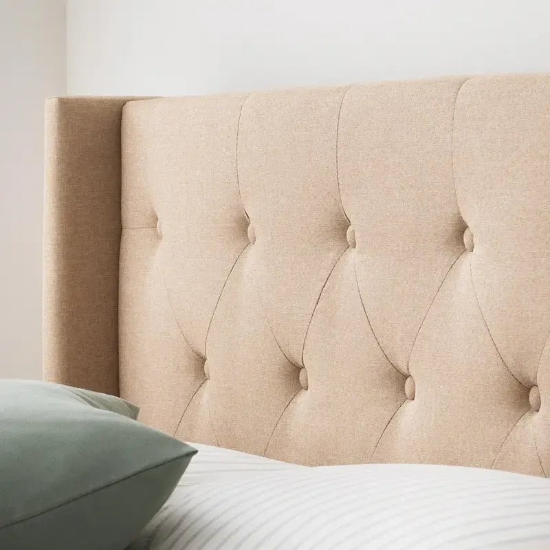 Brookside Isabelle Button Tufted Wingback Upholstered Bed