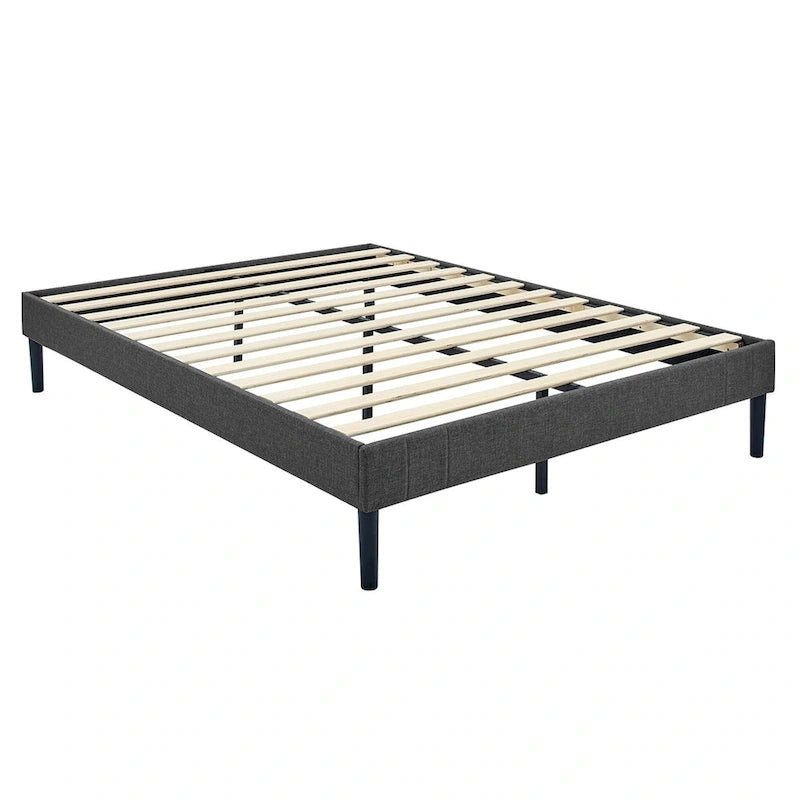 MUSEHOMEINC Tufted Upholstered Platform Bed Frame