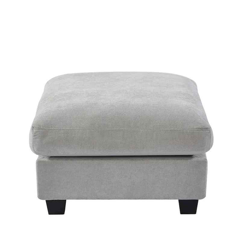 U_Style Modern Large L-Shape Feather Filled Sectional Sofa, Convertible Sofa Couch with Reversible Chaise for Living Room