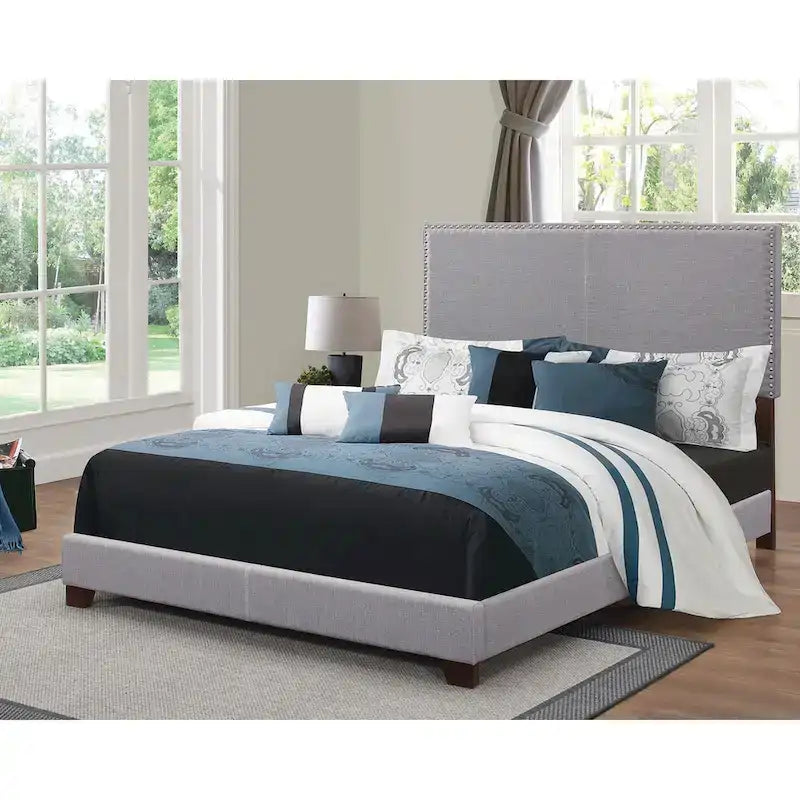 Guyancourt Upholstered Bed with Nailhead Trim