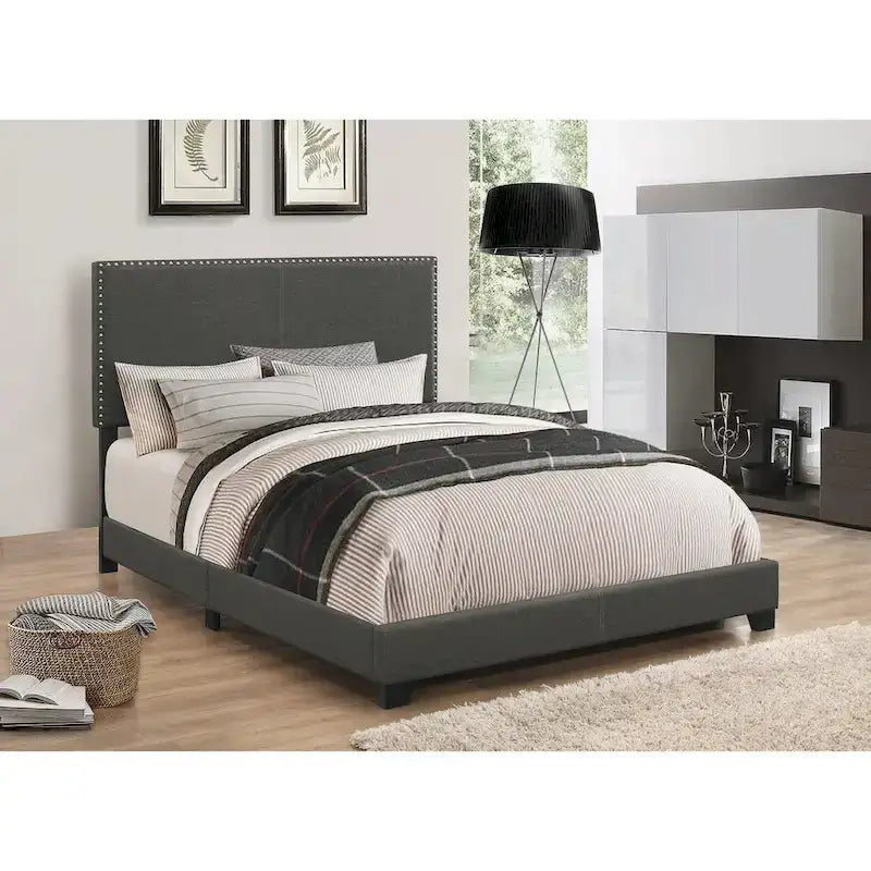 Guyancourt Upholstered Bed with Nailhead Trim