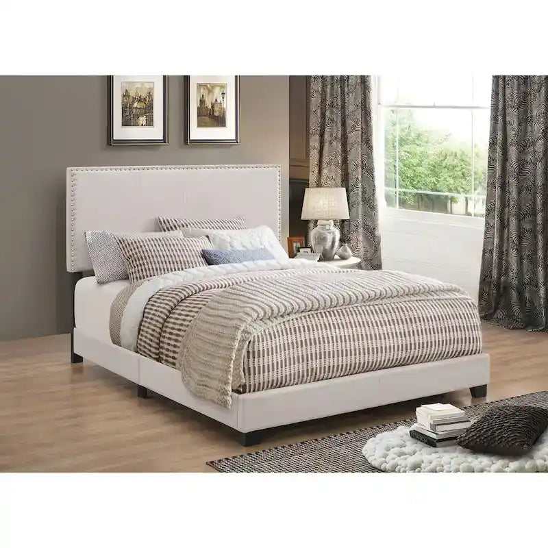 Guyancourt Upholstered Bed with Nailhead Trim