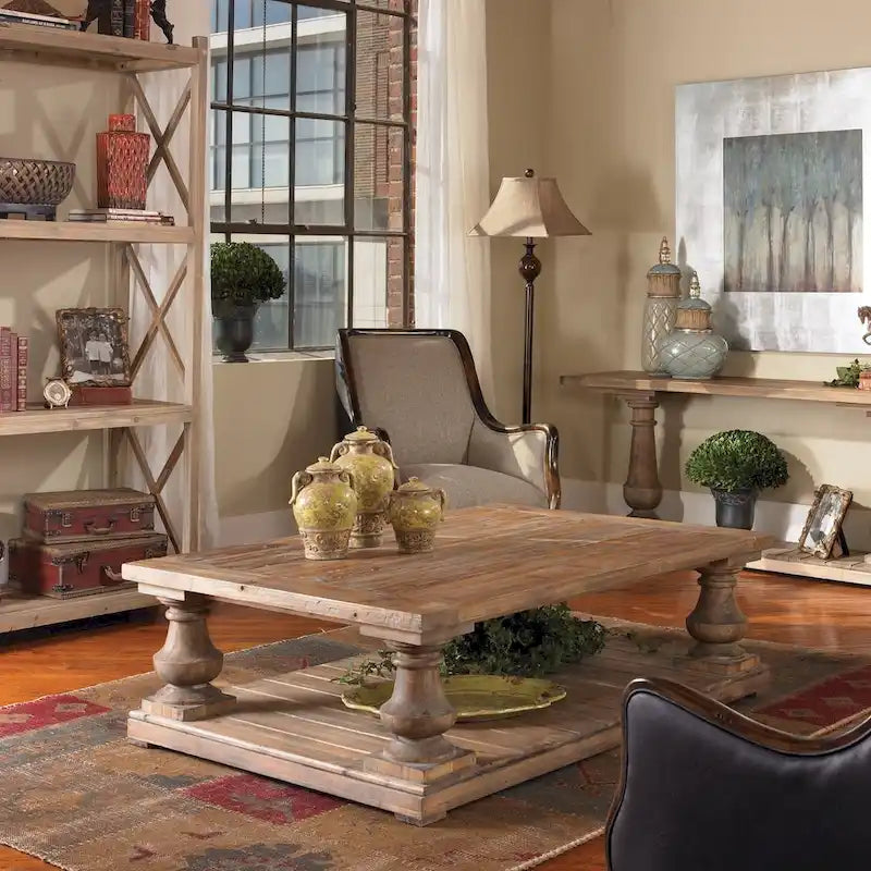 Uttermost Stratford Distressed Patina Rustic Cocktail Table