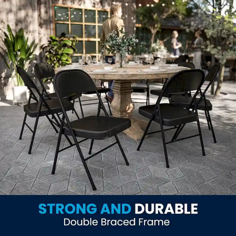 4 Pack Double Braced Metal Folding Chair