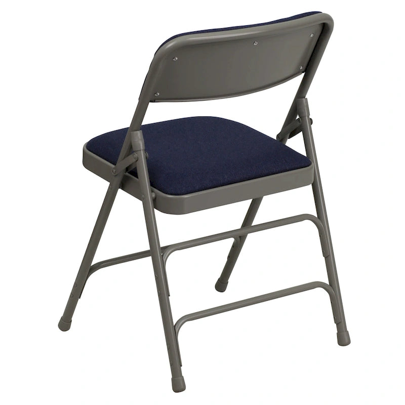 4 Pack Curved Triple Braced & Double Hinged Metal Folding Chair