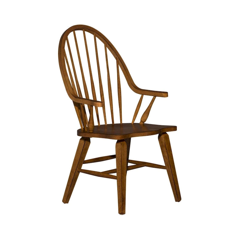 The Gray Barn Hearthstone Ridge Tobacco Windsor Back Arm Chair
