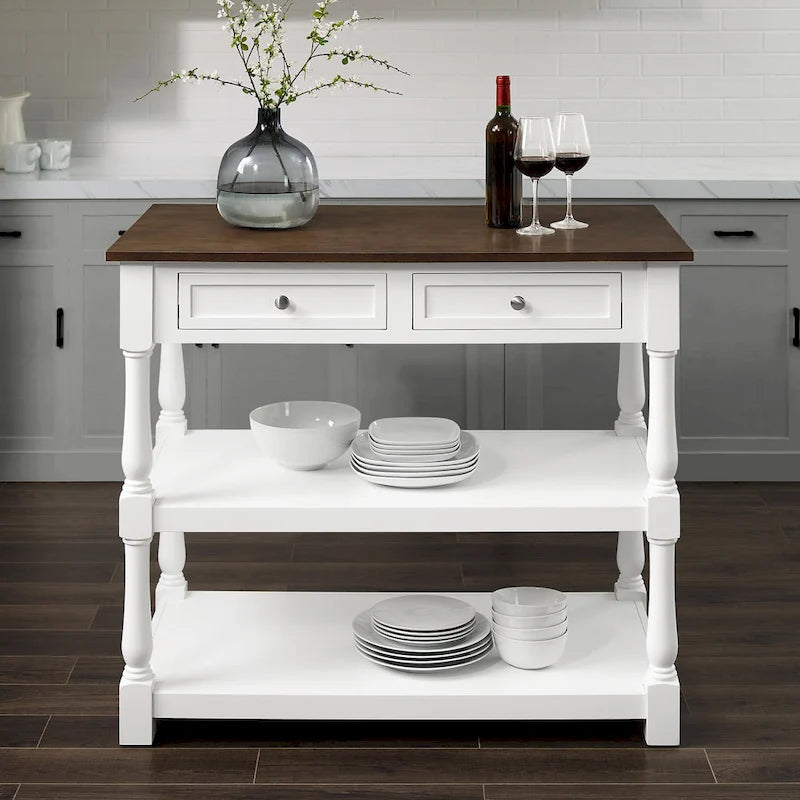 Crosley Caitlyn Wood Top Kitchen Island - 23.63d x 42w x 36.25h