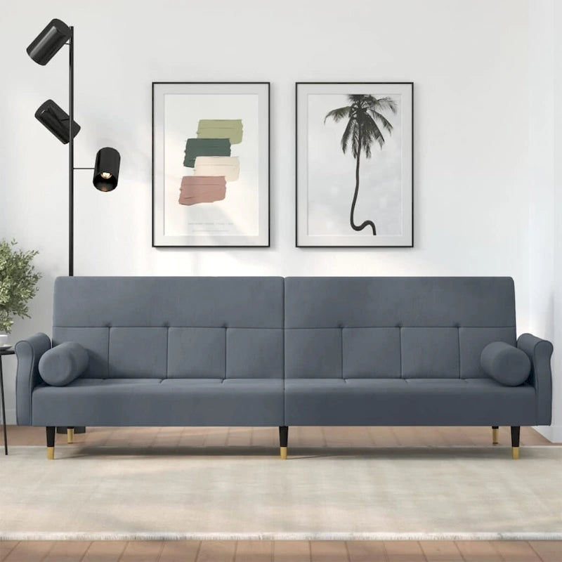 vidaXL Sofa Bed Loveseat Convertible Sofa Bed with Cushions for Studio Velvet - 85 x 35 x 27.6