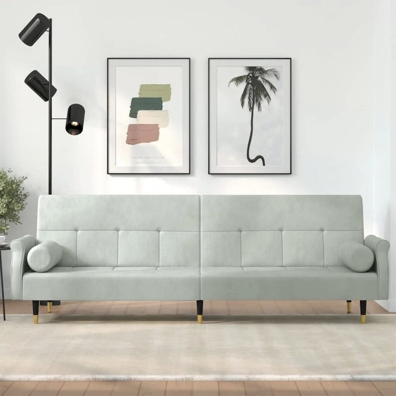 vidaXL Sofa Bed Loveseat Convertible Sofa Bed with Cushions for Studio Velvet - 85 x 35 x 27.6