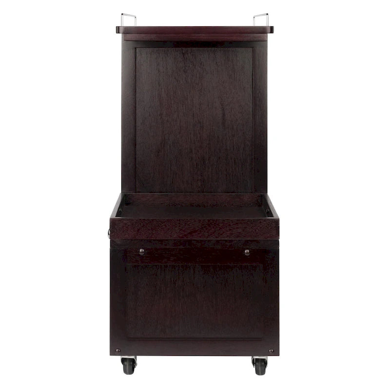 Galen Entertainment Cart, Espresso - 34.25 x 16.77 x 34.37 inches