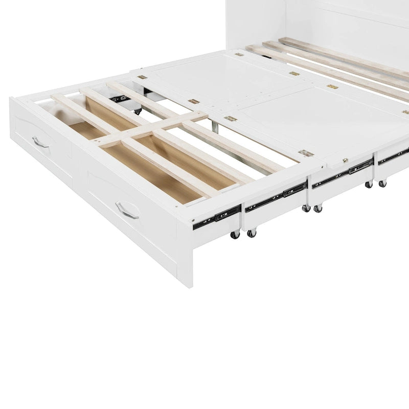 Queen/Full Size Murphy Bed with drawer and a set of Sockets & USB Ports