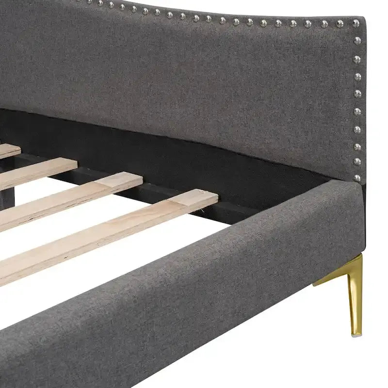 Twin Size Upholstered Daybed with Headboard and Armrest