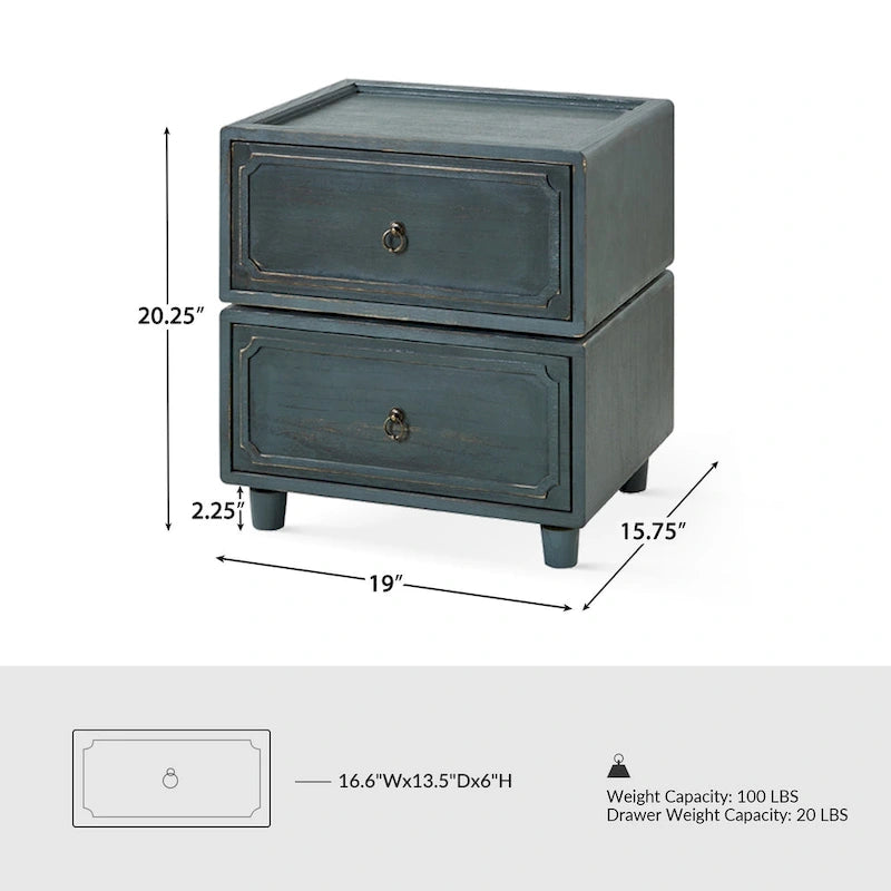 Greg Transitional 2 - Drawer Nightstand with Multiple Configurations by HULALA HOME