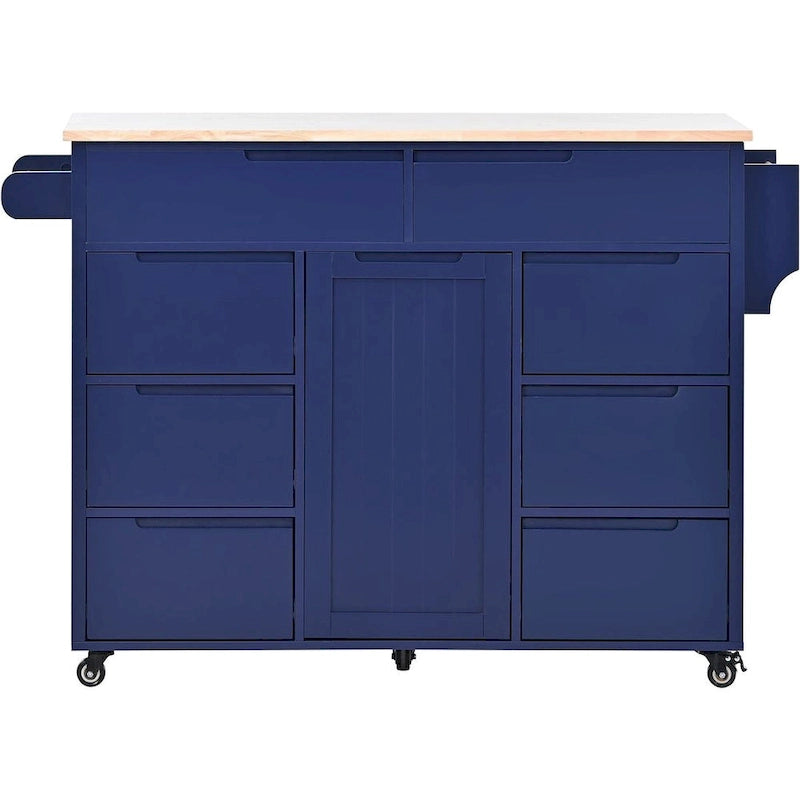 Store Kitchen Cart with Wheels and 8 Drawers