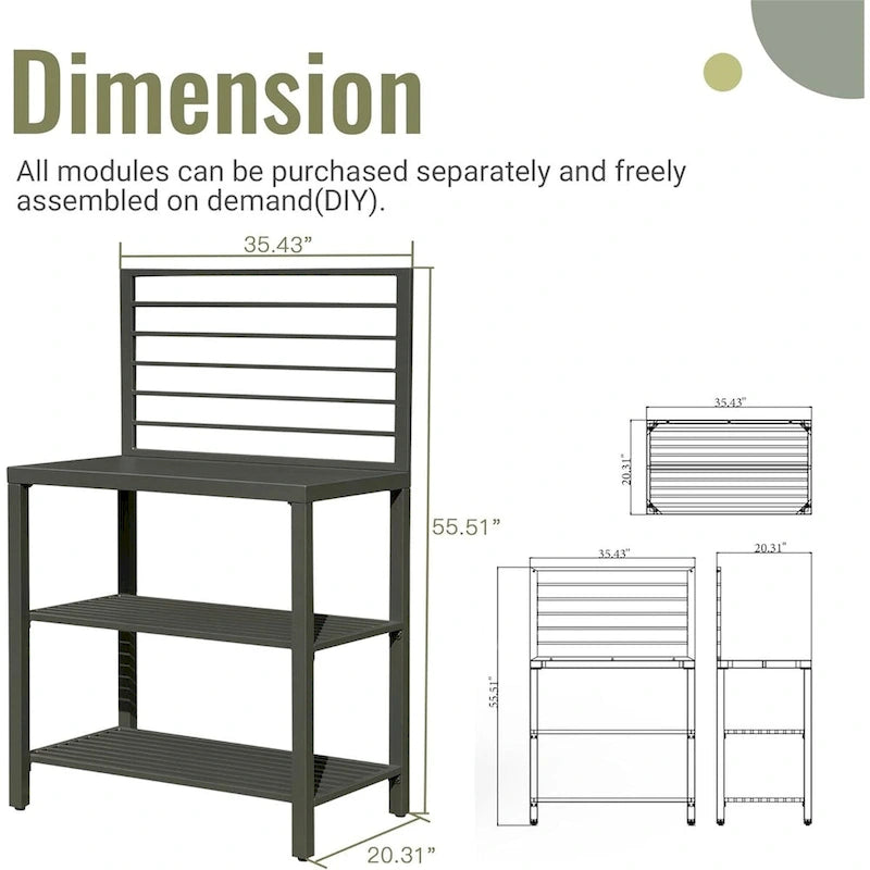 Outdoor Kitchen Island with Storage