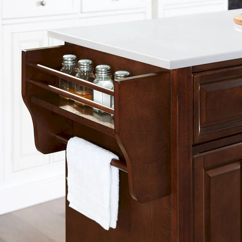 Crosley Cambridge Granite Top Full Size Kitchen Island/Cart - 51.5 W x 18 D x 36 H