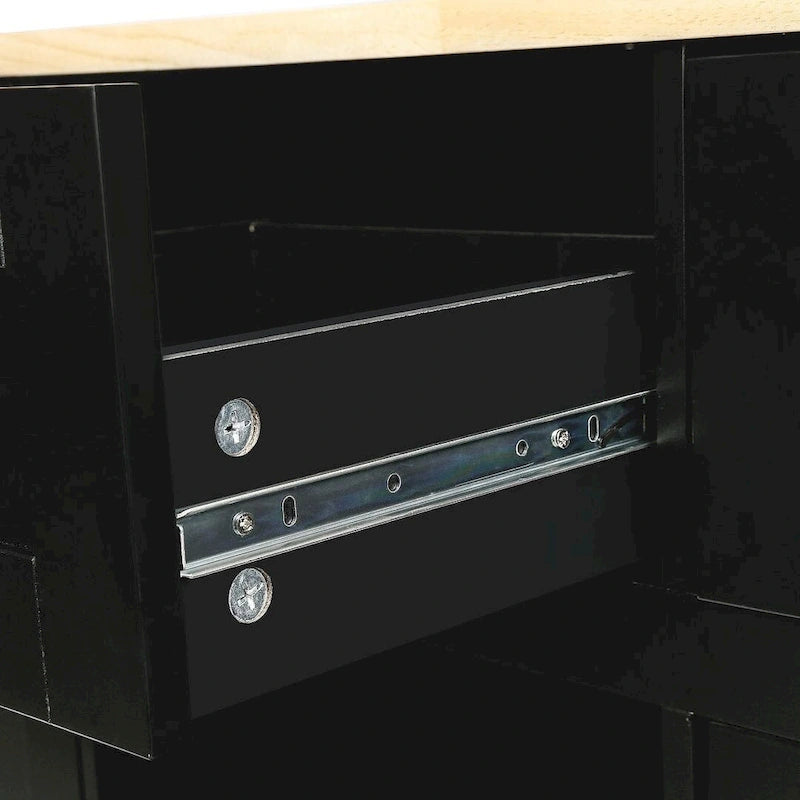 Kitchen Island Cart with Wheels Drop-Leaf, Storage Racks