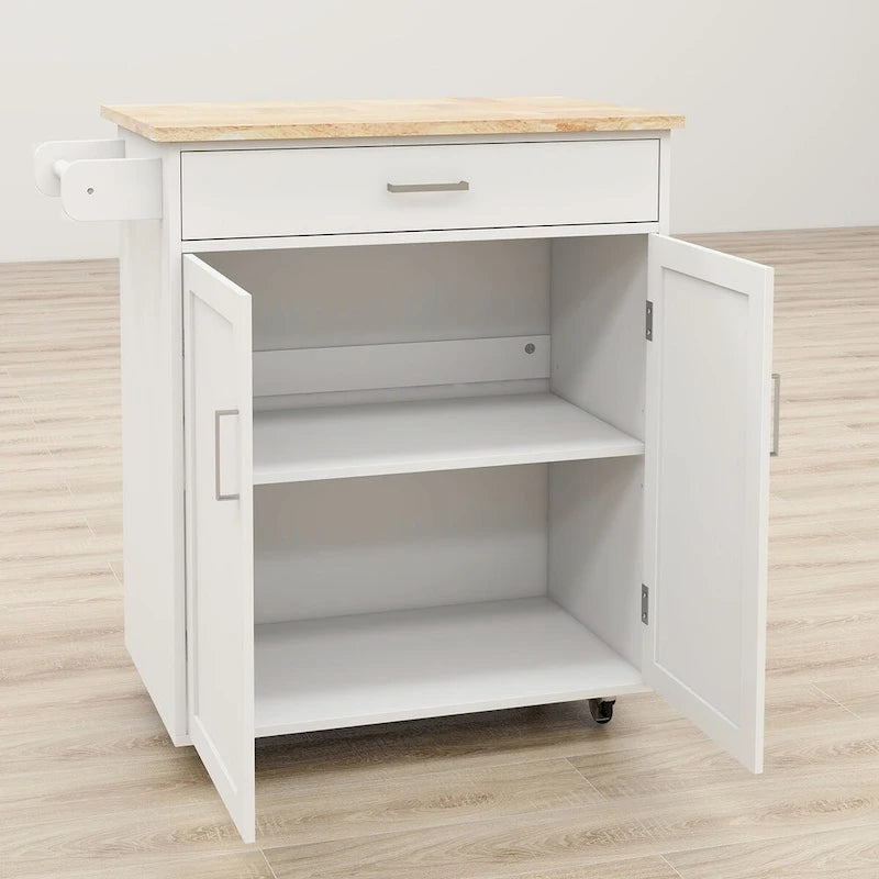 Kitchen island rolling trolley cart