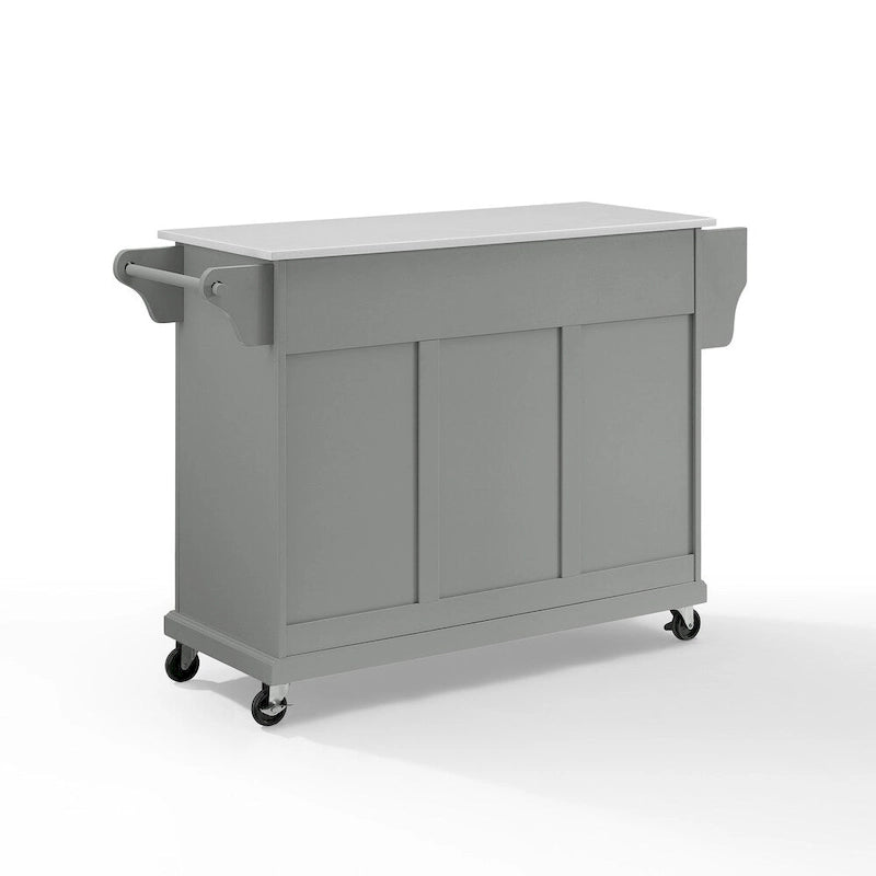 Crosley Full Size Granite Top Kitchen Cart/Island Gray/White - 51.5 W x 18 D x 36.5 H