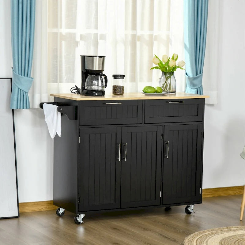 Mobile Kitchen Island with Storage