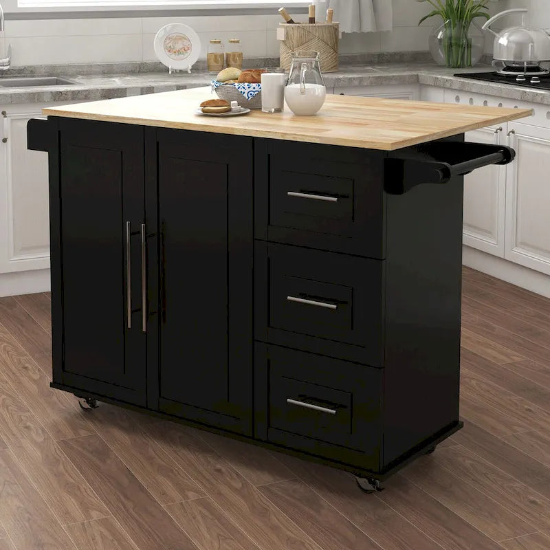 Multi Functional Kitchen Island&Cart/Buffet with Spice Rack and Towel Rack