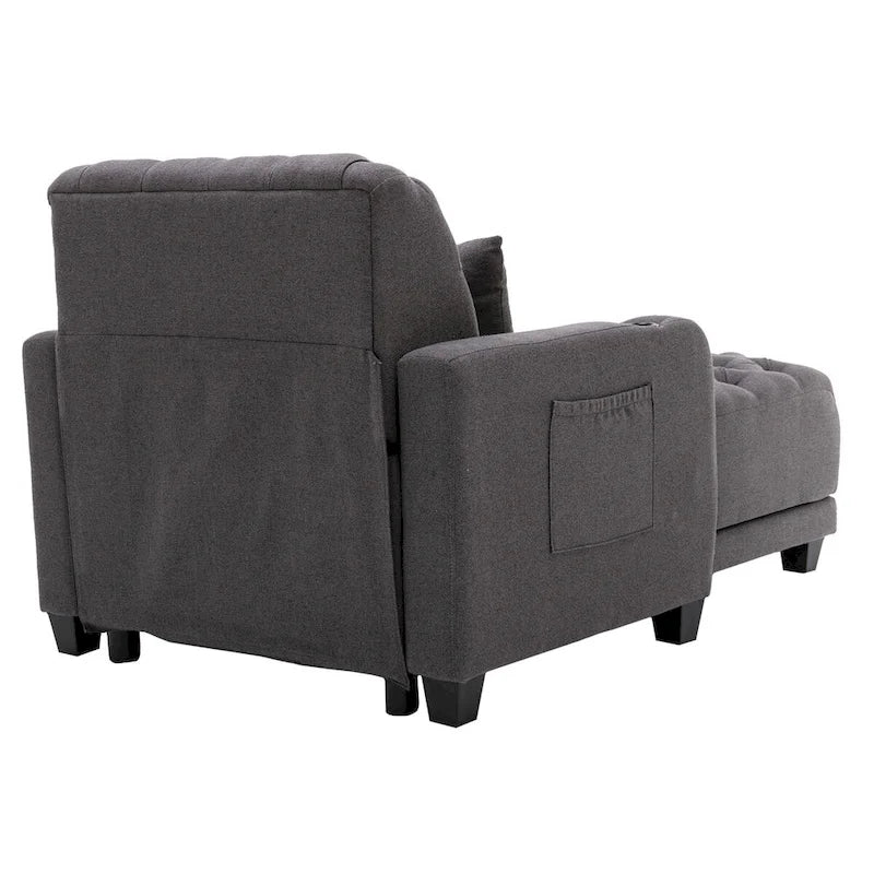 Clihome Tufted Reclining Chaise Lounge