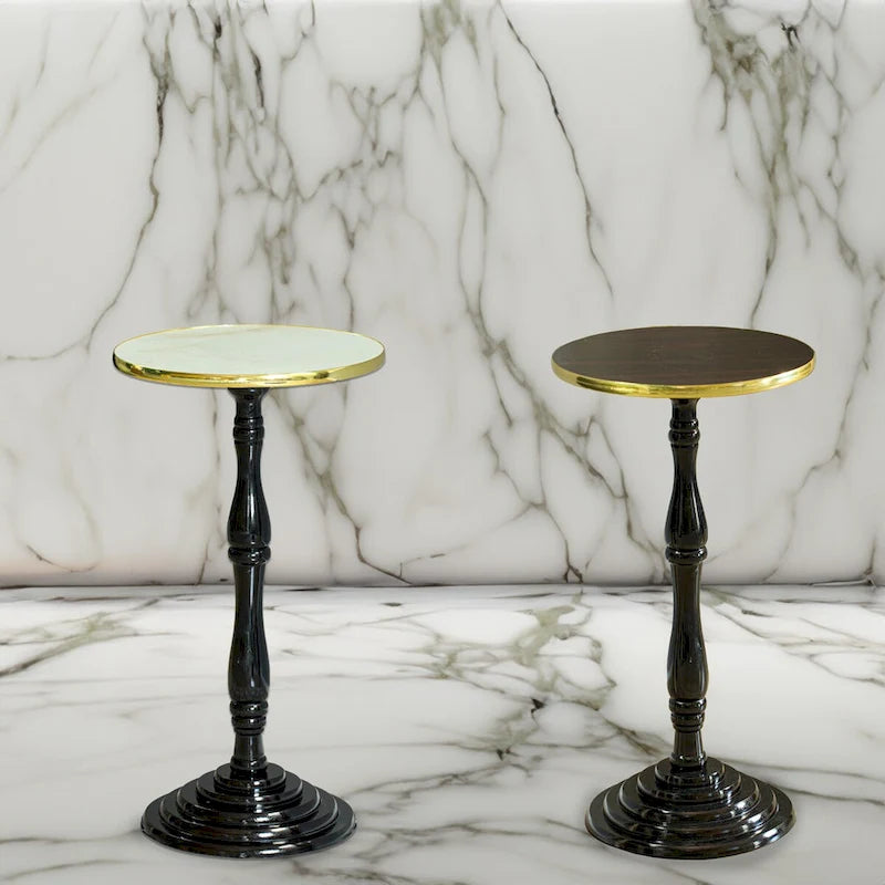 Round Wooden Side Table, Living Room Accent Pedestal End Table - Modern Furniture, Decorative Stand, Small Space Solution