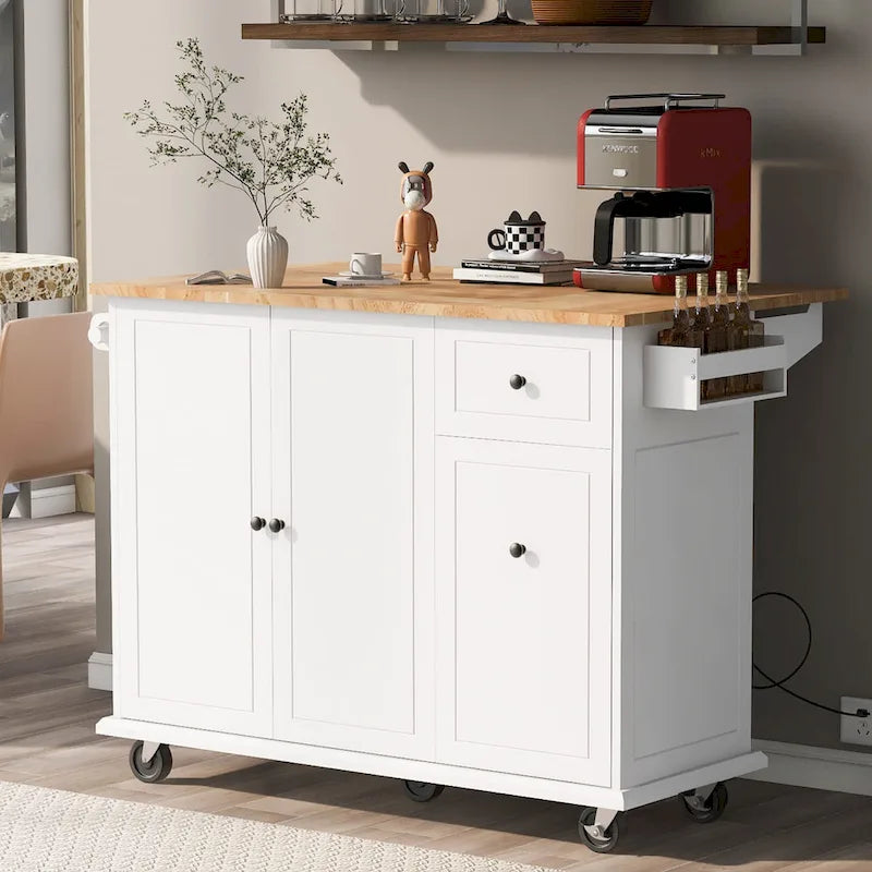 Kitchen Island with Drop Leaf - N/A