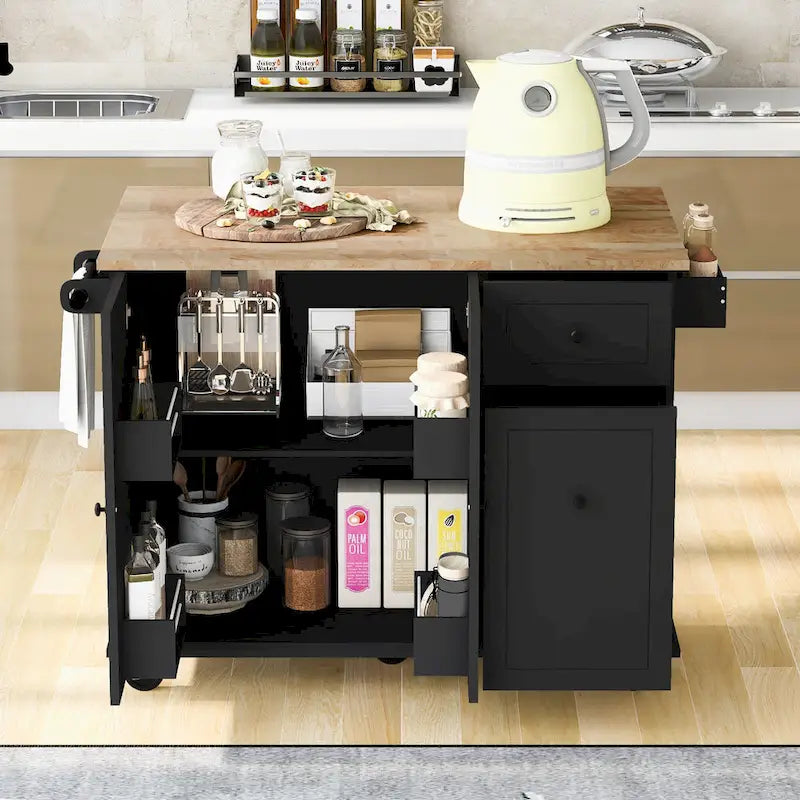 Kitchen Island with Drop Leaf - N/A