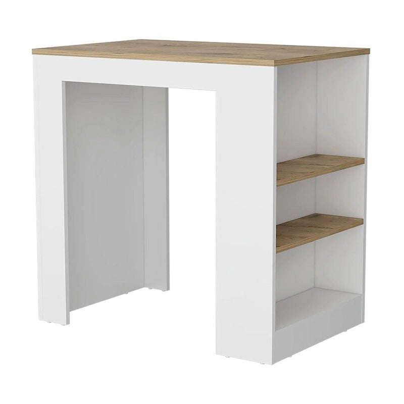 Kitchen Island with 3-Side Shelves,Kitchen Storage Cabinet for Dining Room